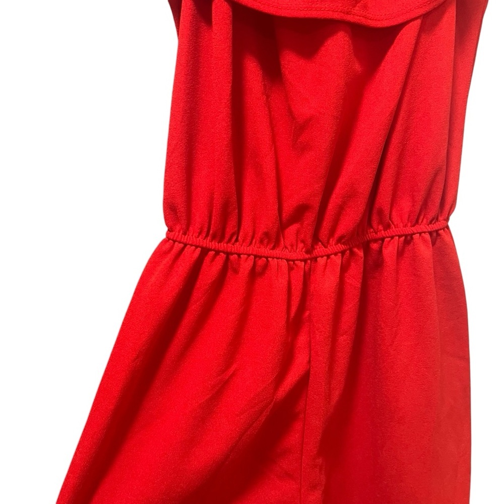 Red Embroidered Jumpsuit Floral One Piece Tall Skinny Empire Waist X-Small - Picture 6 of 7